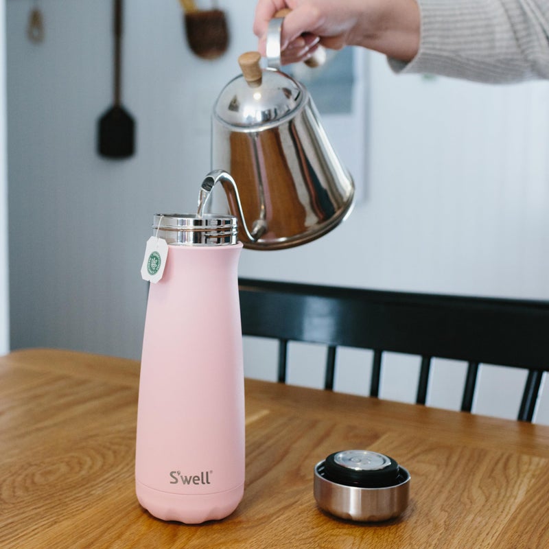 S'well Stainless Steel Traveler, 16oz, Pink Topaz, Triple Layered Vacuum Insulated Containers Keeps Drinks Cold for 24 Hours and Hot for 12, BPA Free, Easy Carrying On the Go - Image 5